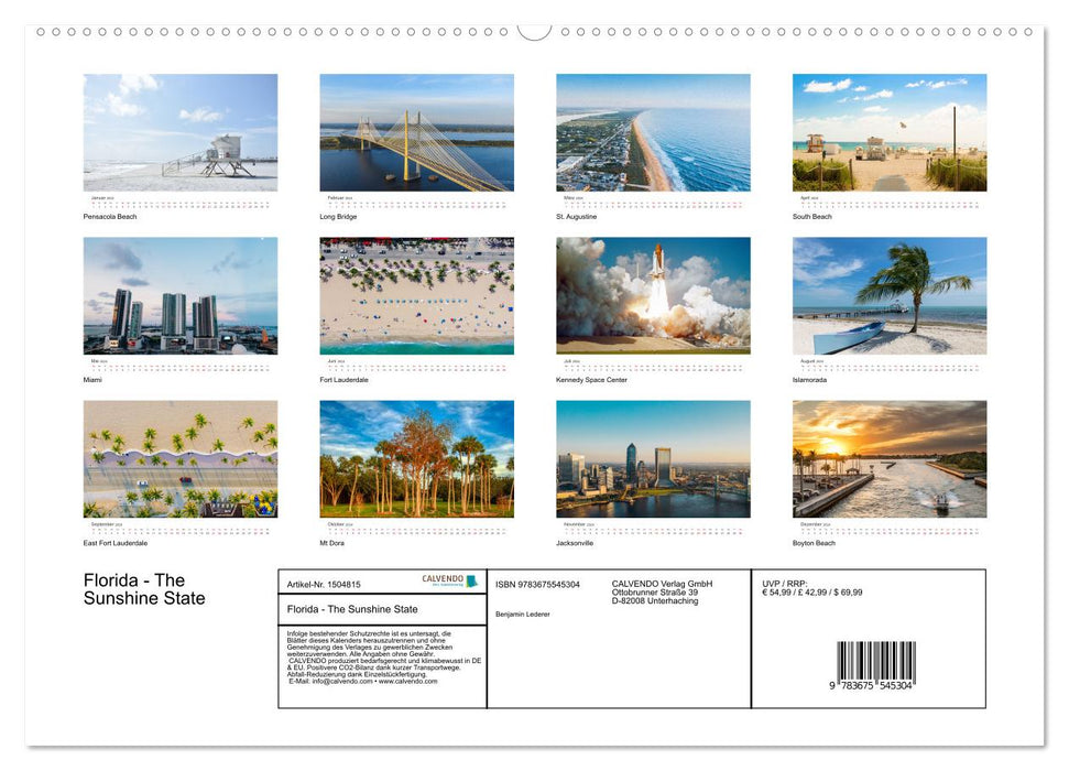 Florida - The Sunshine State (CALVENDO Wandkalender 2024)