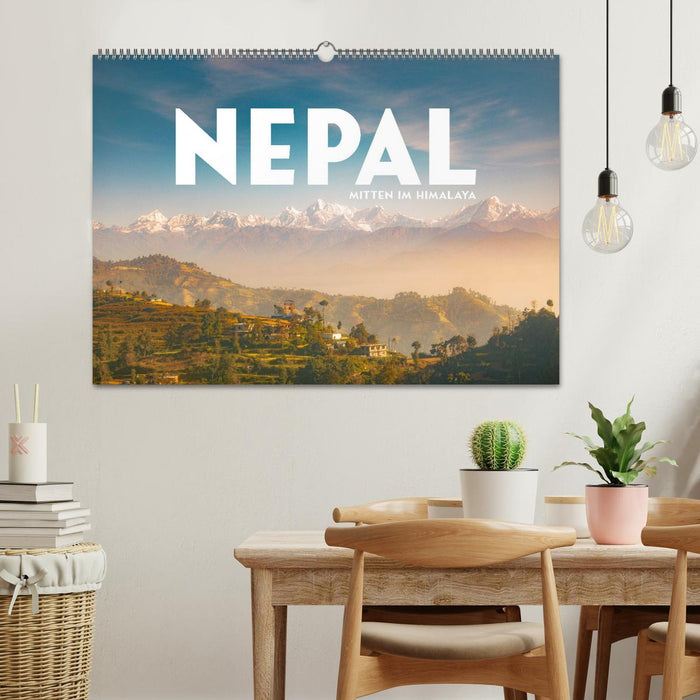 Népal - au milieu de l'Himalaya (calendrier mural CALVENDO 2024) 