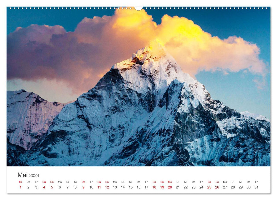 Népal - au milieu de l'Himalaya (calendrier mural CALVENDO 2024) 