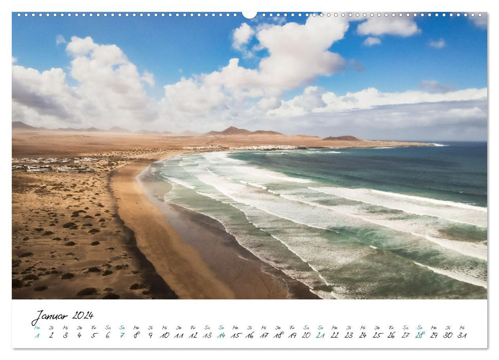 Lanzarote - le bonheur insulaire dans l'Atlantique (Calendrier mural CALVENDO 2024) 