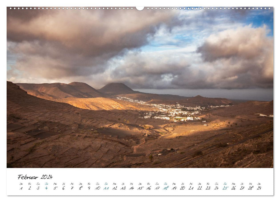 Lanzarote - le bonheur insulaire dans l'Atlantique (Calendrier mural CALVENDO 2024) 