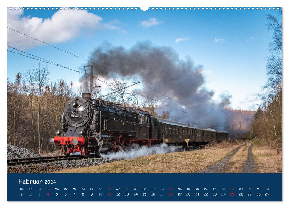 Sous la vapeur à l’Est (Calendrier mural CALVENDO 2024) 