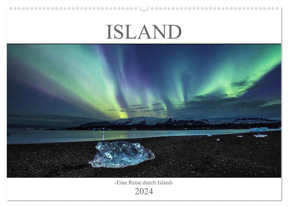 Islande -Un voyage à travers l'Islande- (Calendrier mural CALVENDO 2024) 