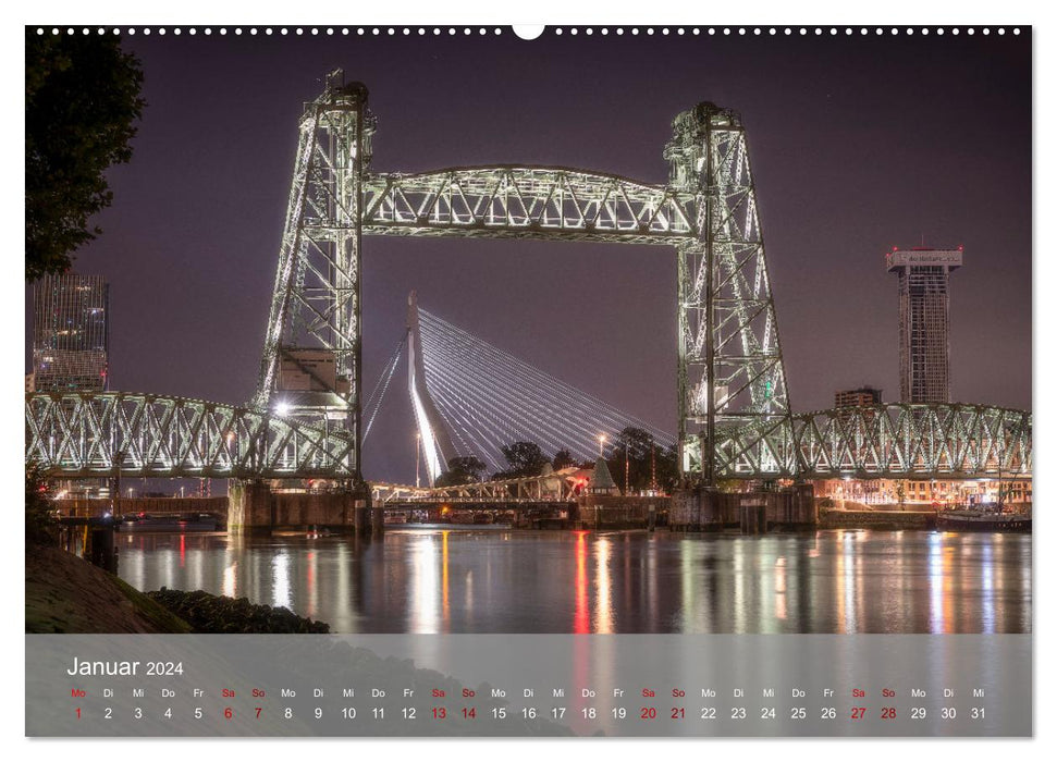 Rotterdam - La capitale secrète des Pays-Bas (Calvendo Premium Wall Calendar 2024) 