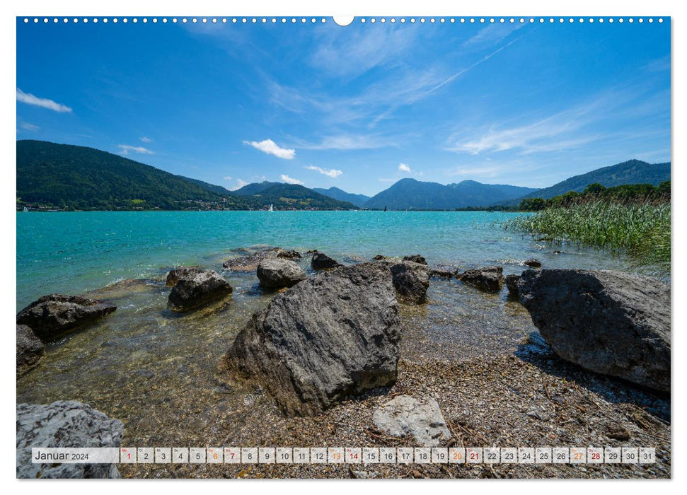 Le Tegernsee - paradis de vacances Préalpes bavaroises (Calendrier mural CALVENDO Premium 2024) 