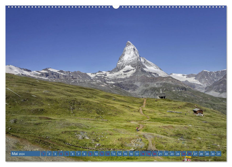 Bergwelt Zermatt (CALVENDO Wandkalender 2024)