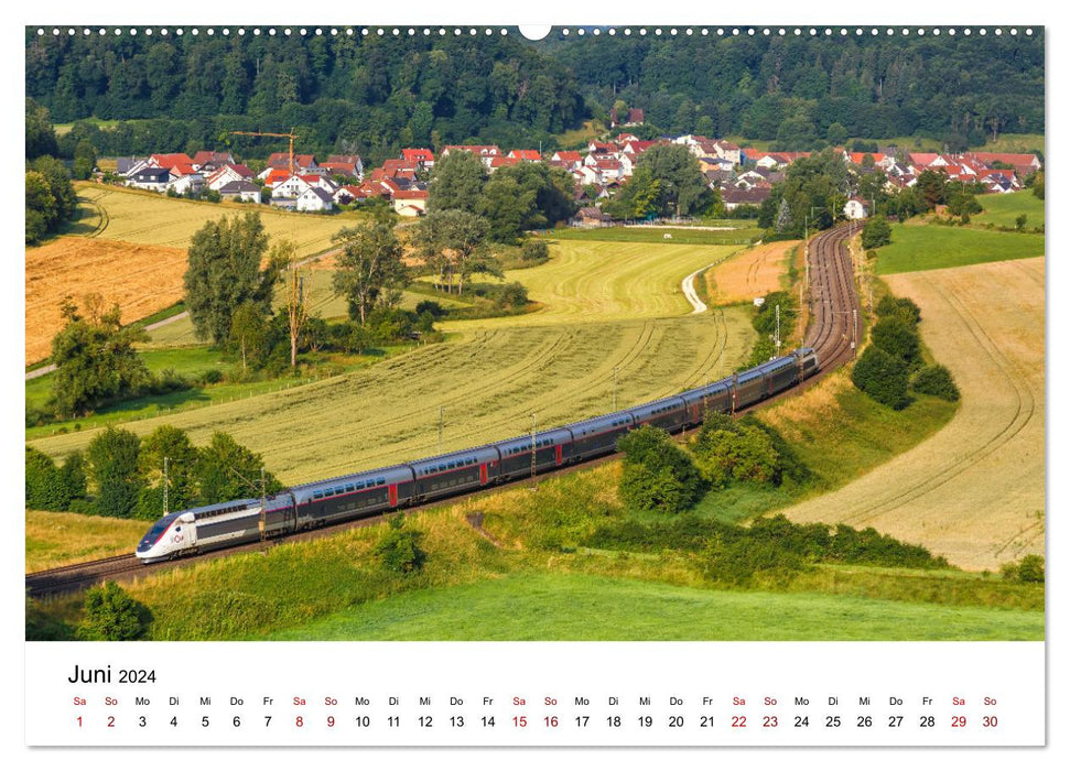 Chemin de fer en Allemagne (calendrier mural CALVENDO Premium 2024) 
