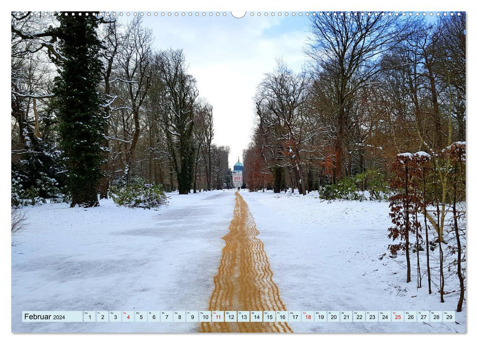 Dans le parc de Sanssouci - balade au fil des saisons (Calendrier mural Premium CALVENDO 2024) 