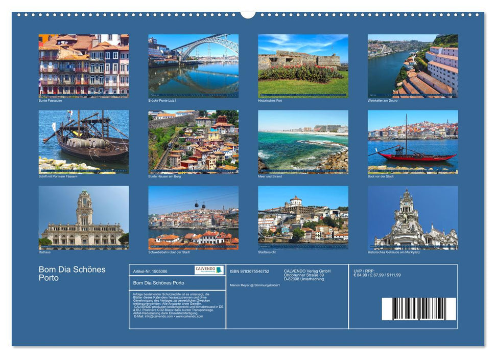 Bom Dia Schönes Porto (CALVENDO Premium Wandkalender 2024)
