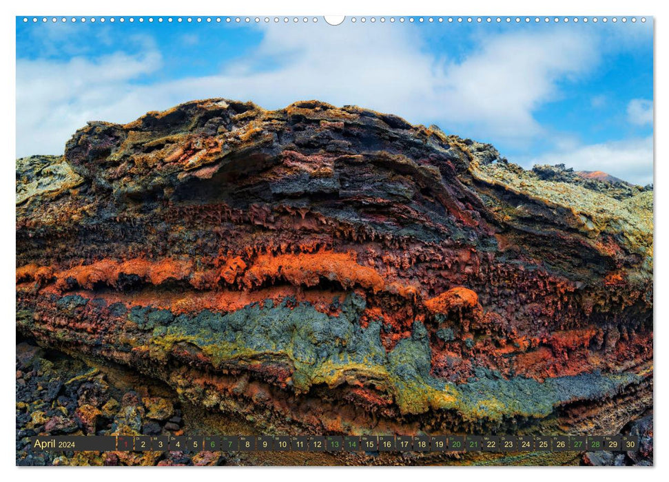 Lanzarote Fire Island dans l'Atlantique (Calvendo Premium Wall Calendar 2024) 