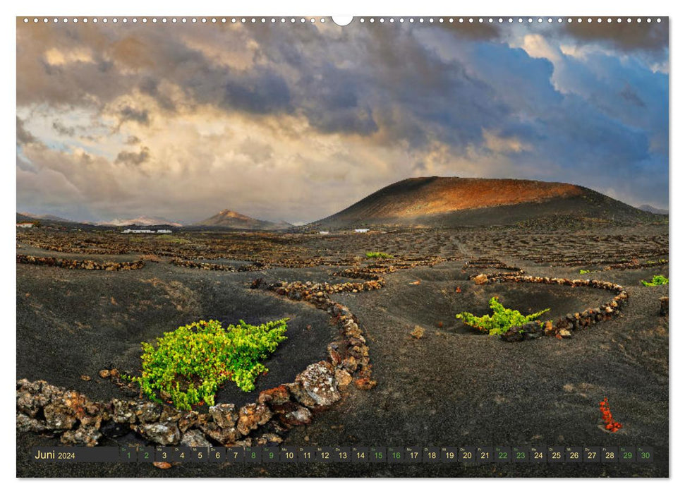 Lanzarote Fire Island dans l'Atlantique (Calvendo Premium Wall Calendar 2024) 