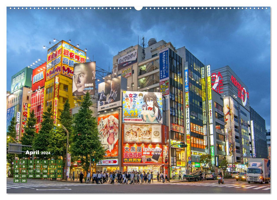 Tokyo : Lumières d'une ville (Calendrier mural CALVENDO Premium 2024) 