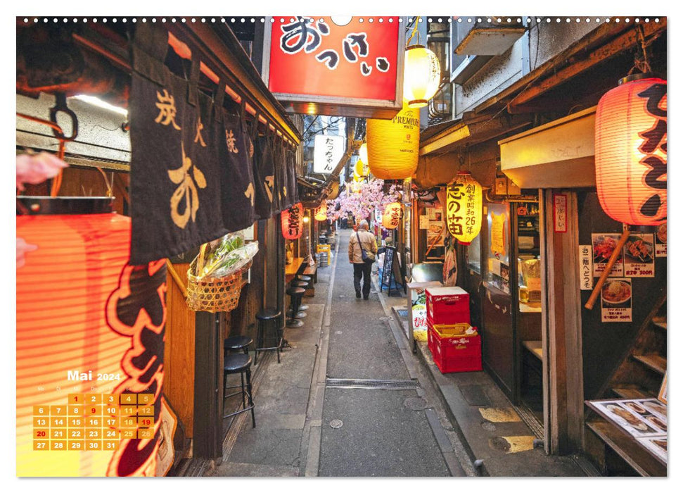 Tokyo : Lumières d'une ville (Calendrier mural CALVENDO Premium 2024) 