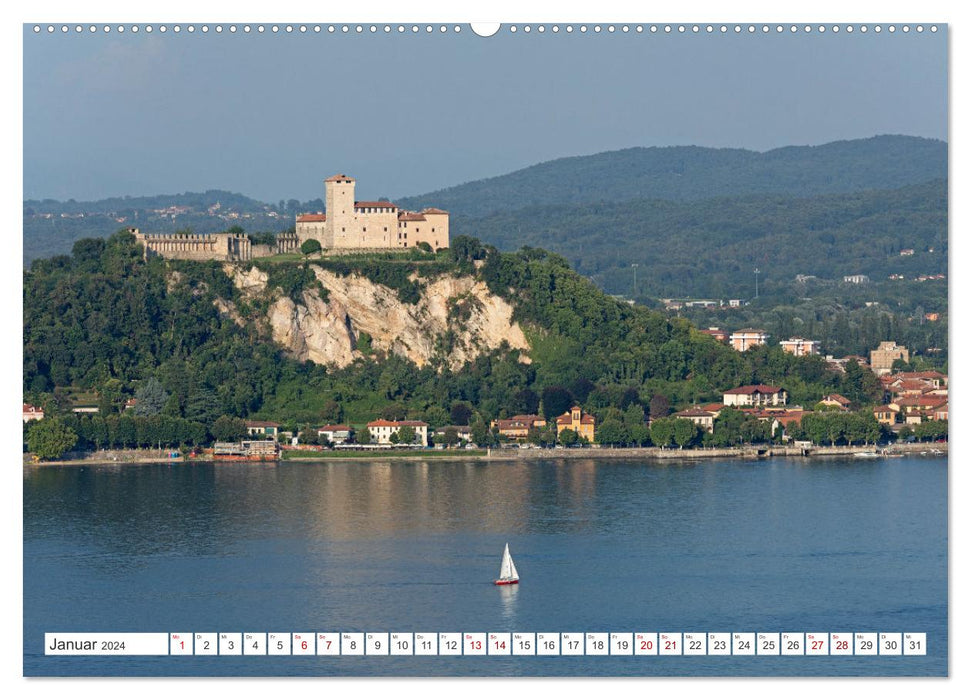 Lago Maggiore - Mediterranes Flair umgeben von Bergen (CALVENDO Premium Wandkalender 2024)
