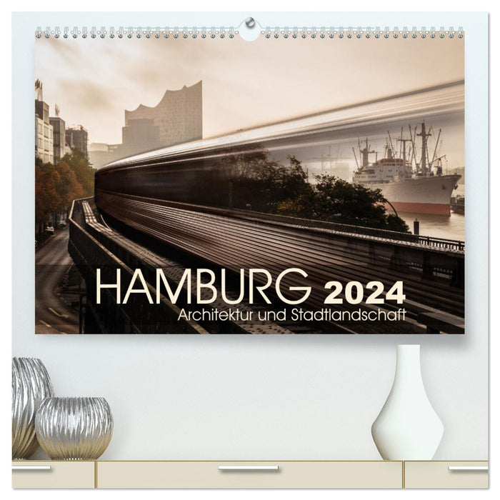 Architecture et paysage urbain de Hambourg (Calvendo Premium Wall Calendar 2024) 