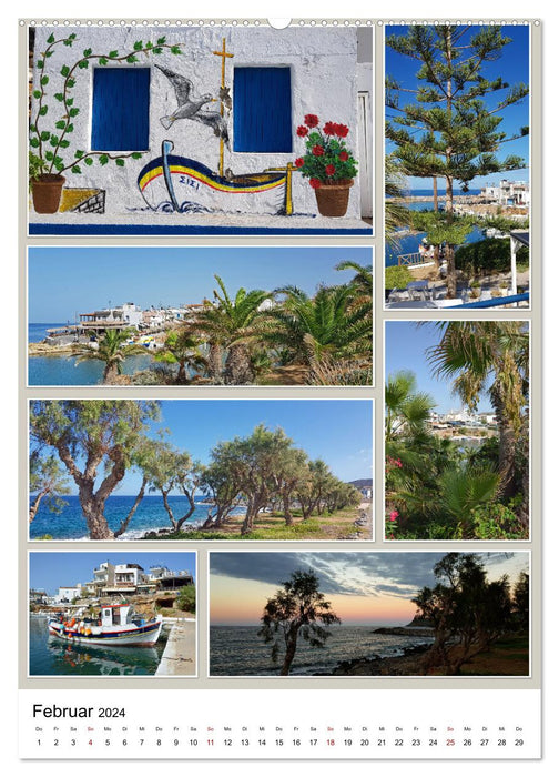 Crète - villes historiques et villages de livres d'images (Calendrier mural CALVENDO Premium 2024) 