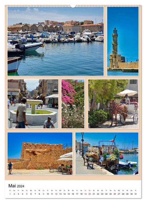 Kreta - Historische Städte und Bilderbuchdörfer (CALVENDO Premium Wandkalender 2024)