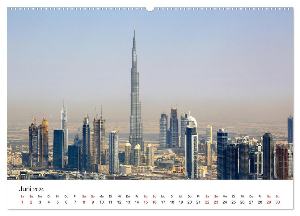 Ville mondiale Dubaï (calendrier mural CALVENDO 2024) 