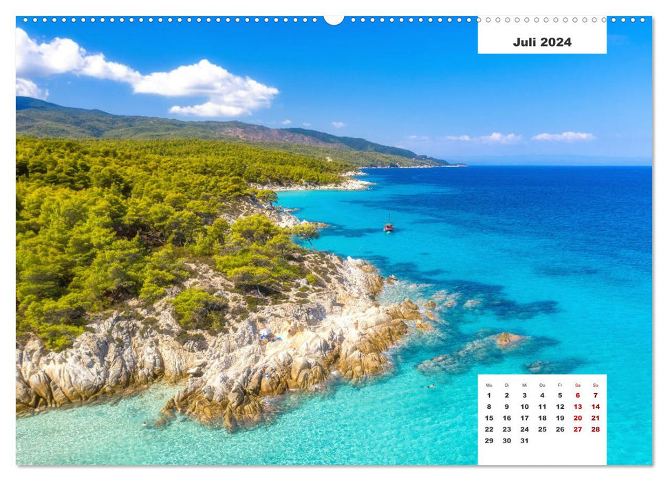 Chalcidique - La plus belle péninsule de Grèce (Calvendo Premium Wall Calendar 2024) 
