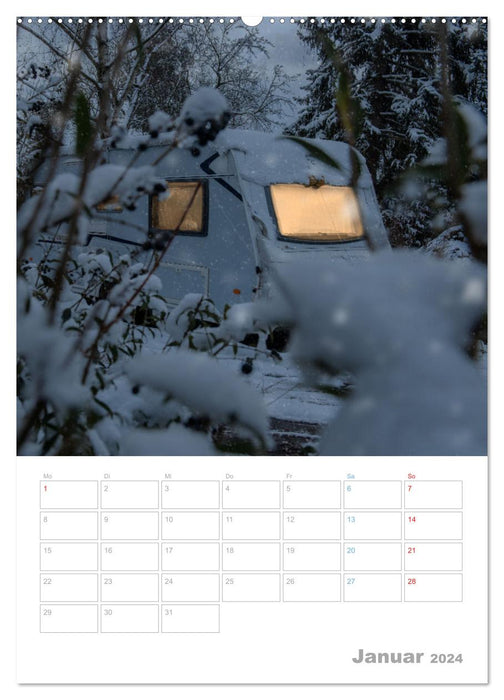 CAMPING-GLÜCK - Dein Urlaubsplaner (CALVENDO Wandkalender 2024)