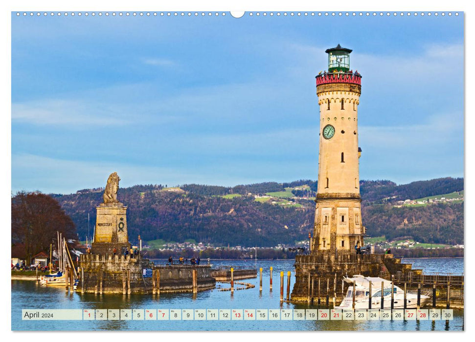 Île de la vieille ville de Lindau - destination de rêve au bord du lac de Constance (Calendrier mural CALVENDO Premium 2024) 