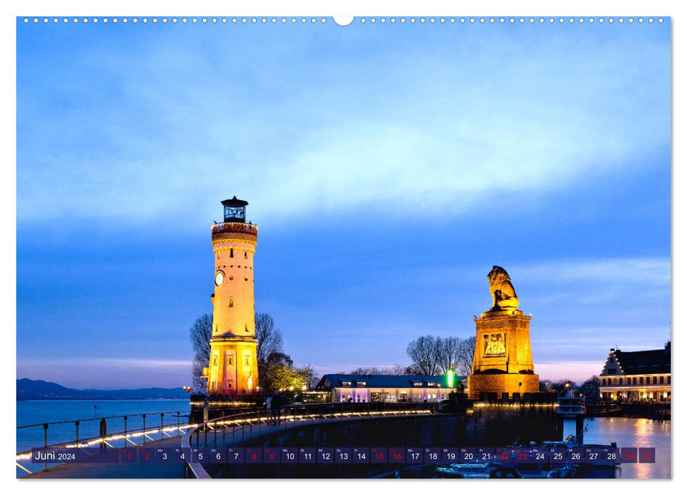 Île de la vieille ville de Lindau - destination de rêve au bord du lac de Constance (Calendrier mural CALVENDO Premium 2024) 