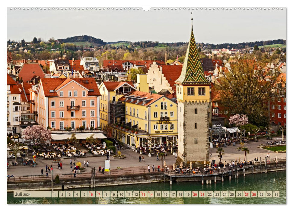 Île de la vieille ville de Lindau - destination de rêve au bord du lac de Constance (Calendrier mural CALVENDO Premium 2024) 