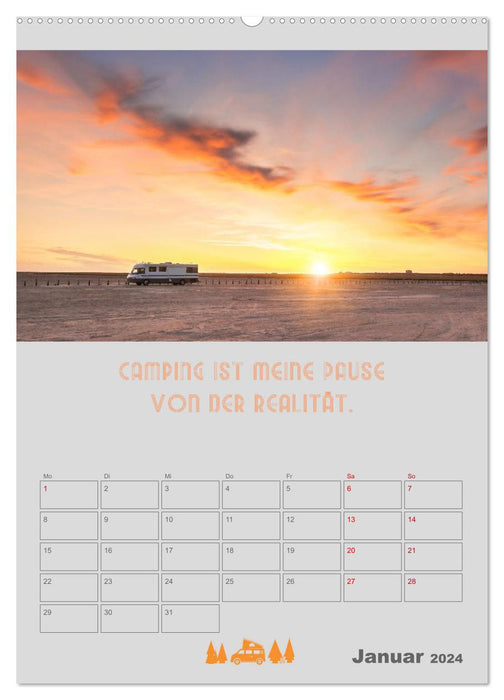 Tout le monde peut faire du camping – un hôtel ! (Calendrier mural CALVENDO 2024) 