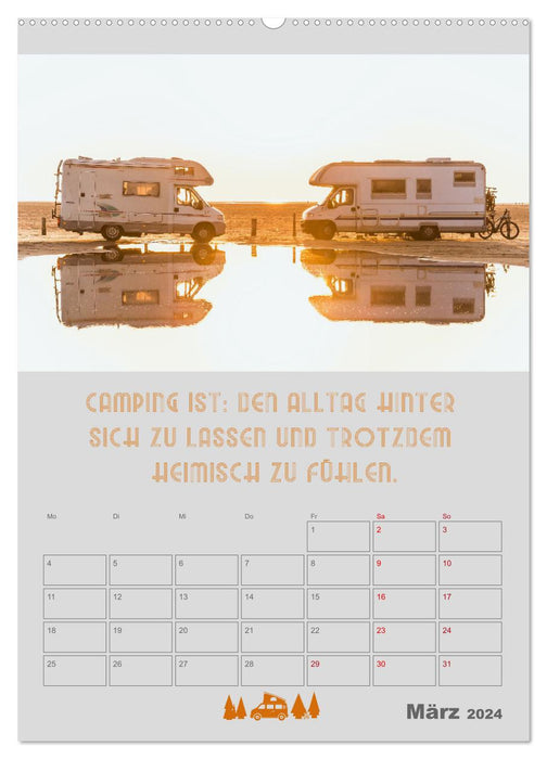 Tout le monde peut faire du camping – un hôtel ! (Calendrier mural CALVENDO 2024) 