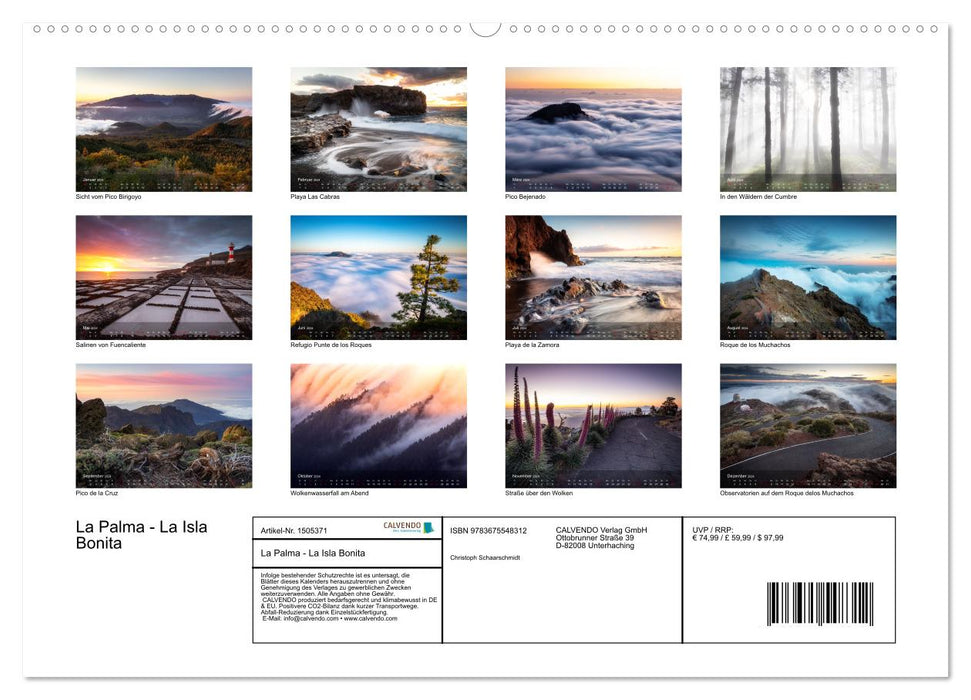 La Palma - La Isla Bonita (CALVENDO Premium Wandkalender 2024)