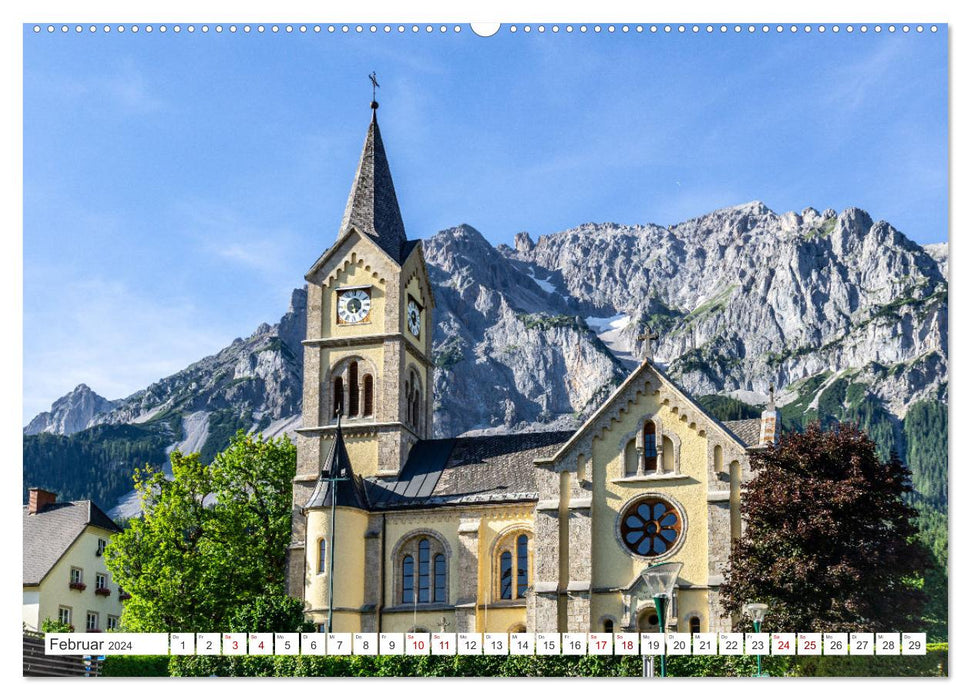 Das wunderbare Ramsau am Fuße des Dachsteins (CALVENDO Wandkalender 2024)