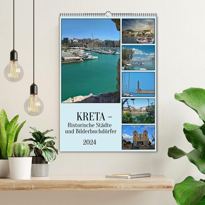 Kreta - Historische Städte und Bilderbuchdörfer (CALVENDO Wandkalender 2024)