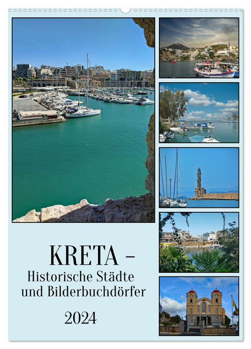 Crète - villes historiques et villages de livres d'images (calendrier mural CALVENDO 2024) 