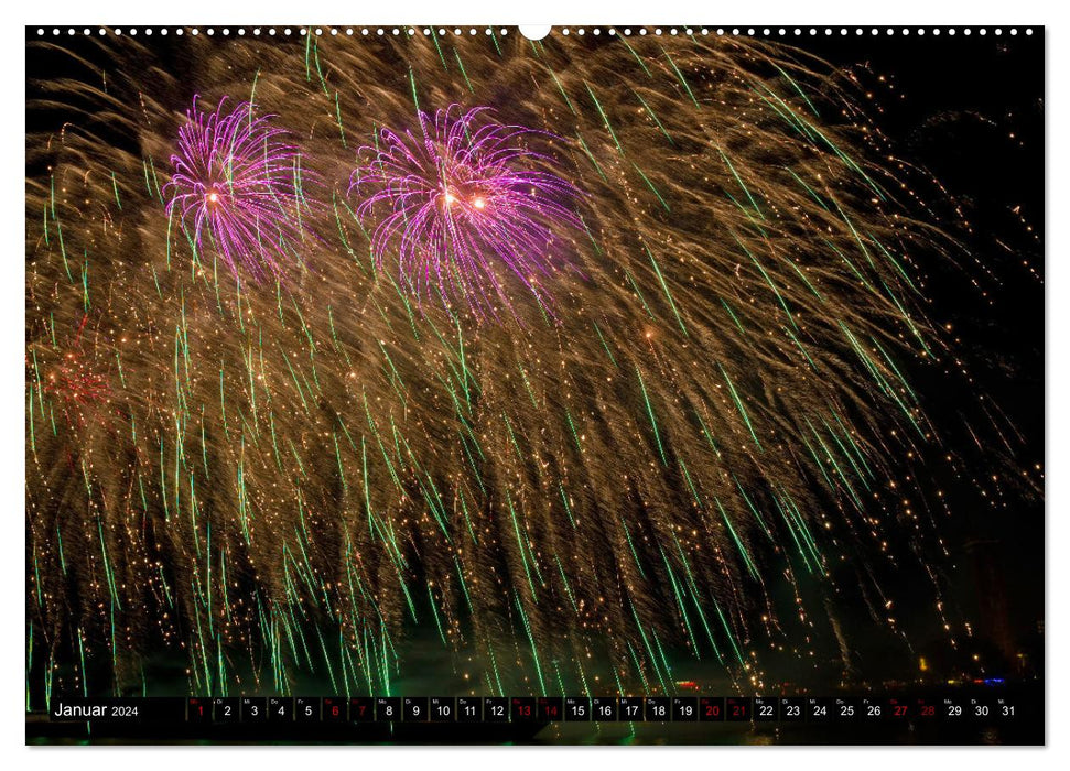 Feuerwerk - Kunstwerke am Himmel (CALVENDO Premium Wandkalender 2024)