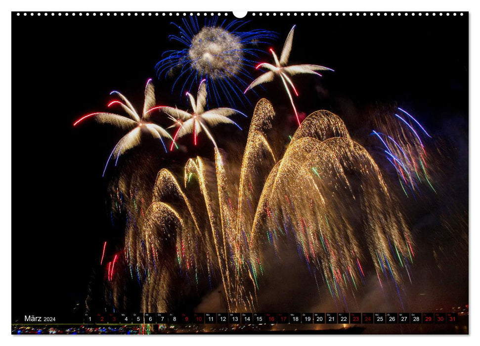 Feuerwerk - Kunstwerke am Himmel (CALVENDO Premium Wandkalender 2024)