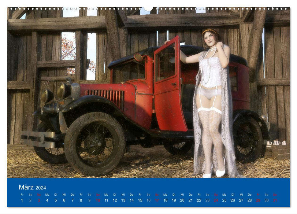 Freche Frauen und heiße Kisten (CALVENDO Premium Wandkalender 2024)