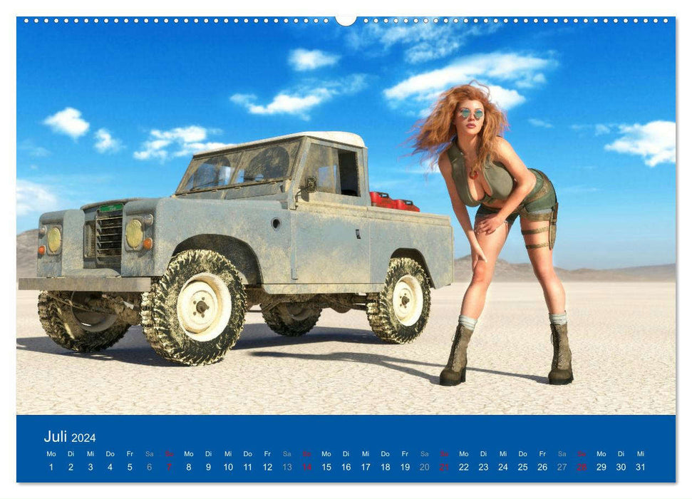 Freche Frauen und heiße Kisten (CALVENDO Premium Wandkalender 2024)