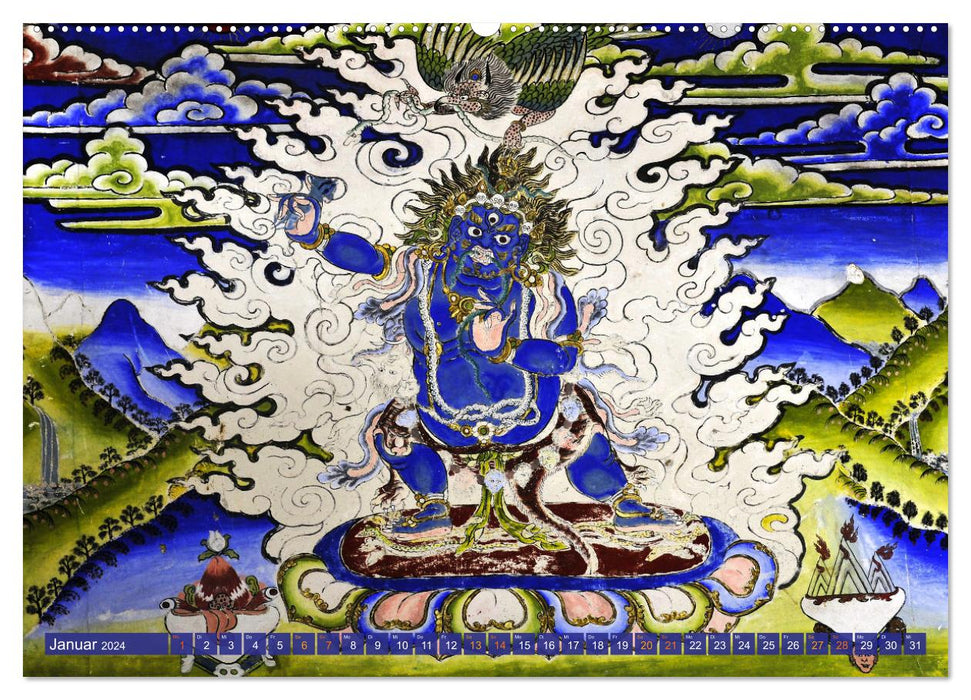 Mystische Wesen – Buddhistische Kunst im Himalaya (CALVENDO Premium Wandkalender 2024)