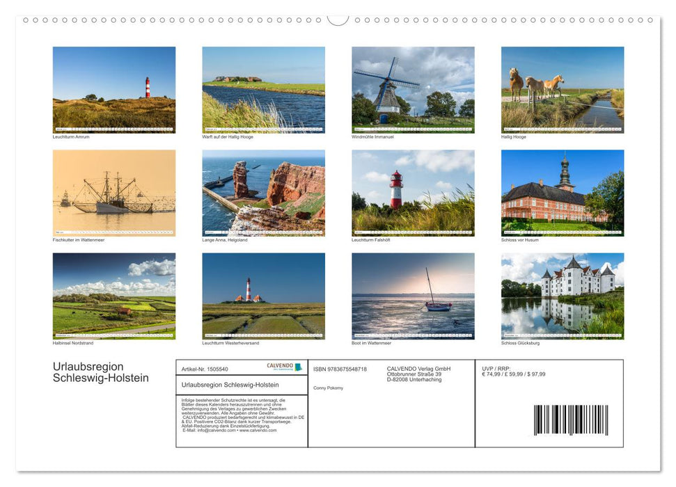 Schleswig-Holstein (CALVENDO Premium Wandkalender 2024)