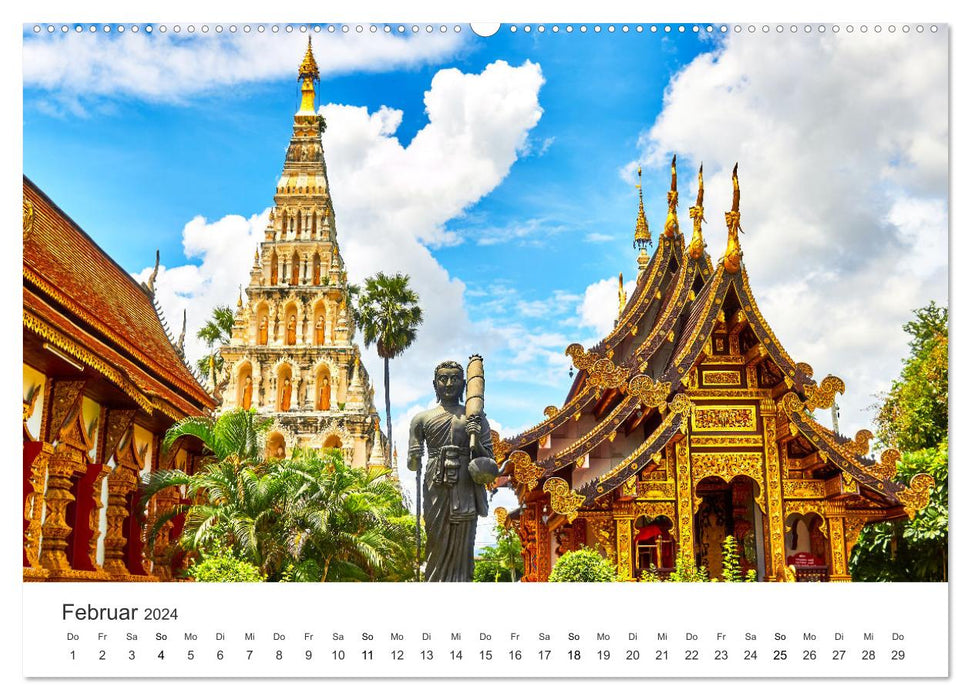 Thaïlande – Le pays du sourire. (Calendrier mural CALVENDO Premium 2024) 