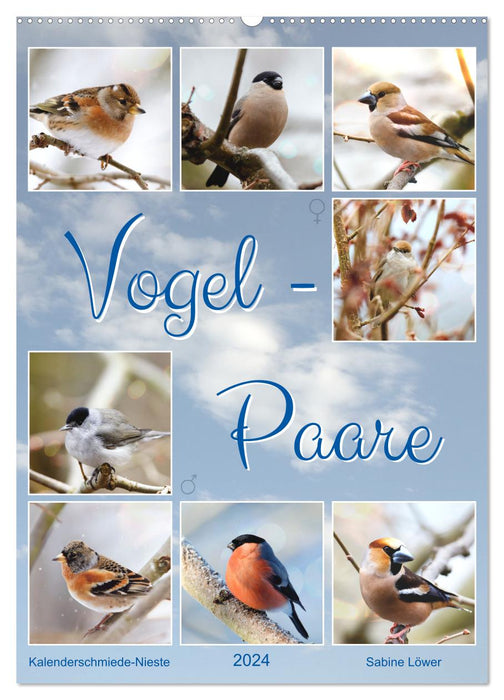 Vogel-Paare (CALVENDO Wandkalender 2024)
