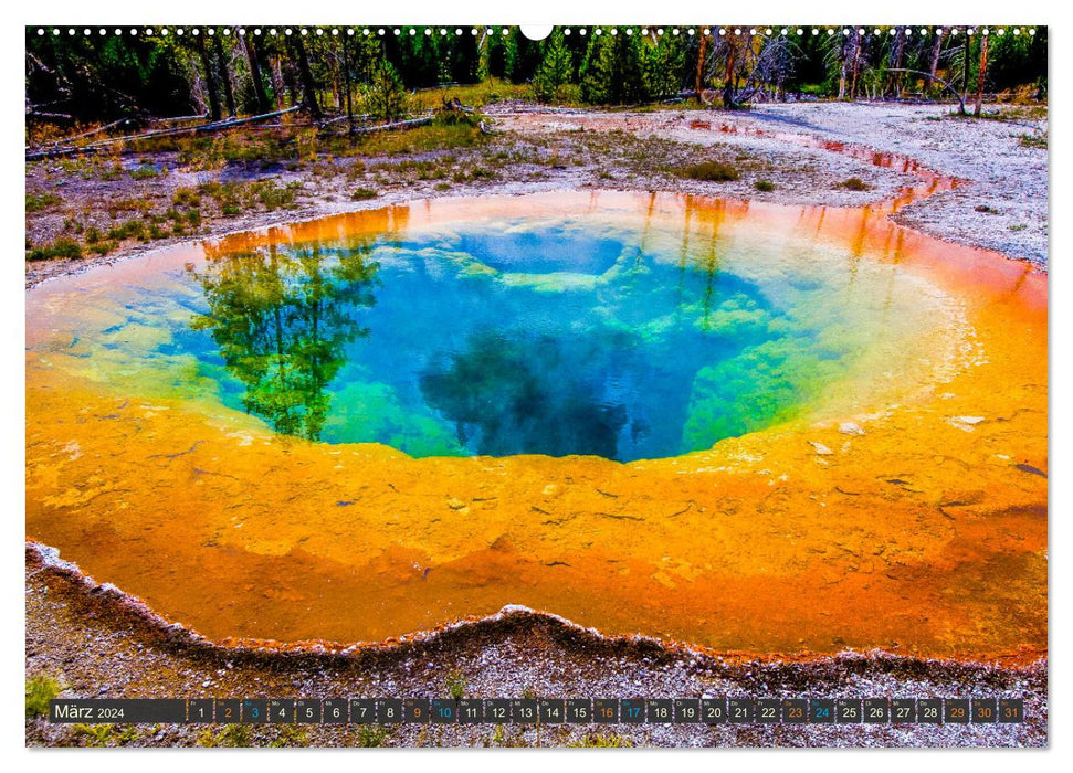 Farbenwunder Yellowstone (CALVENDO Wandkalender 2024)
