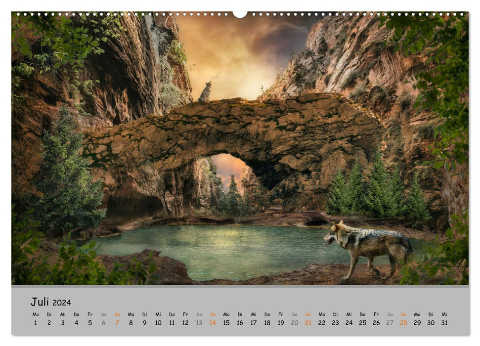 Der lange Weg der Wölfe (CALVENDO Premium Wandkalender 2024)