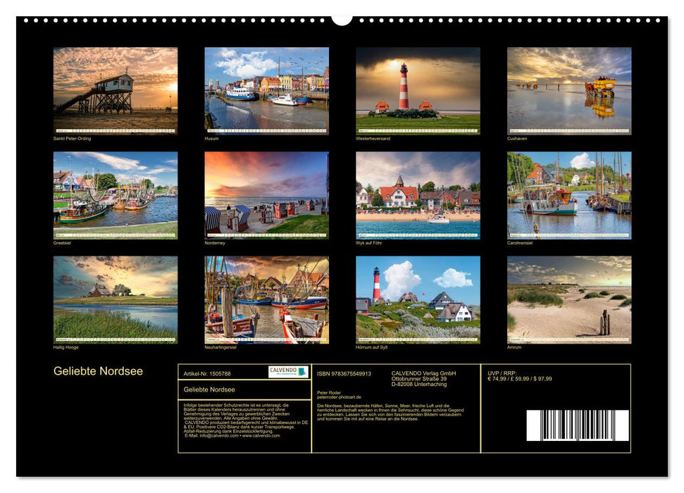 Geliebte Nordsee (CALVENDO Premium Wandkalender 2024)