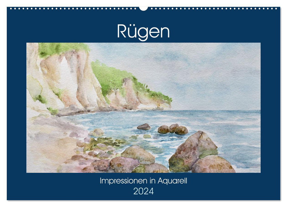 Rügen Impressionen in Aquarell (CALVENDO Wandkalender 2024)