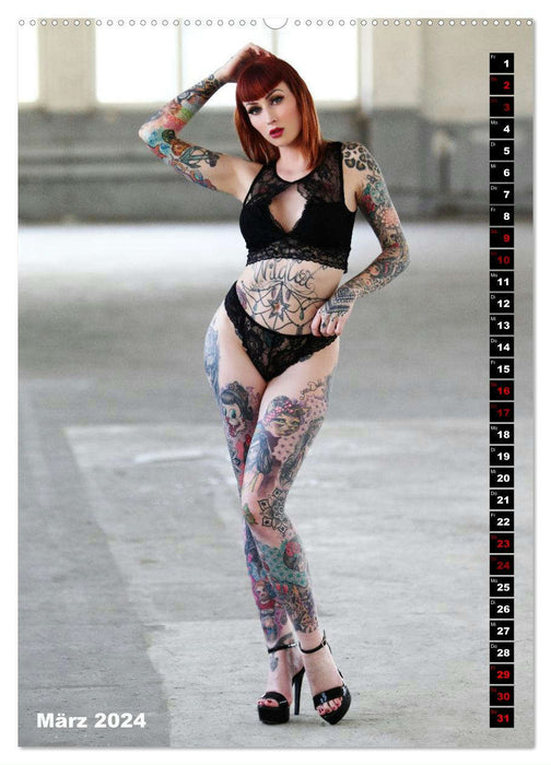 Beauty Tattoo 2024 (CALVENDO Wandkalender 2024)