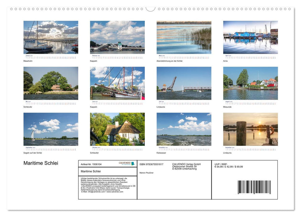 Maritime Schlei (CALVENDO Wandkalender 2024)