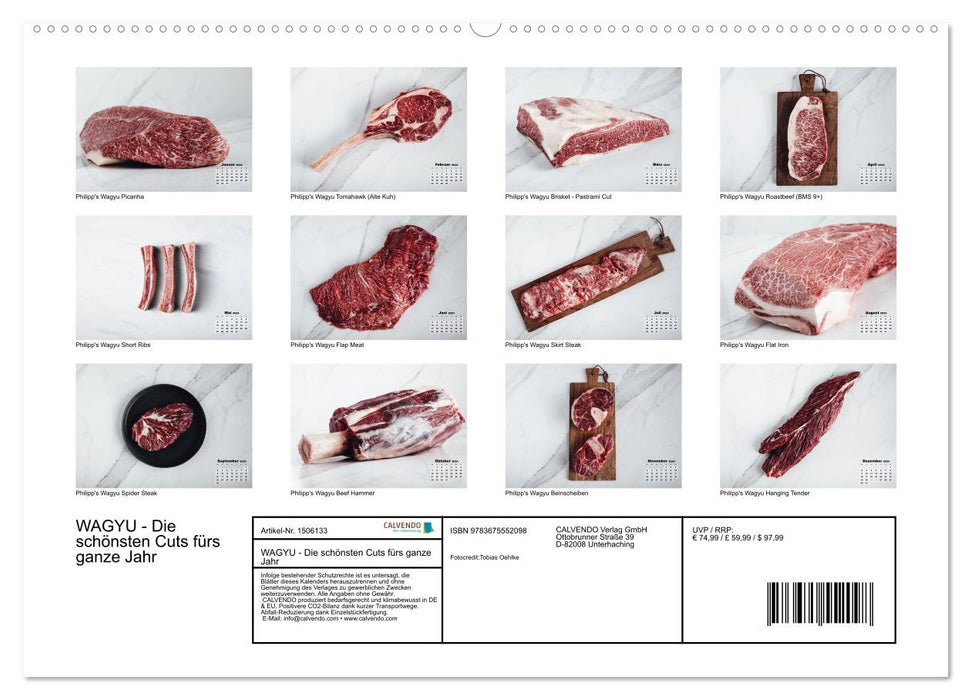 WAGYU (CALVENDO Premium Wandkalender 2024)