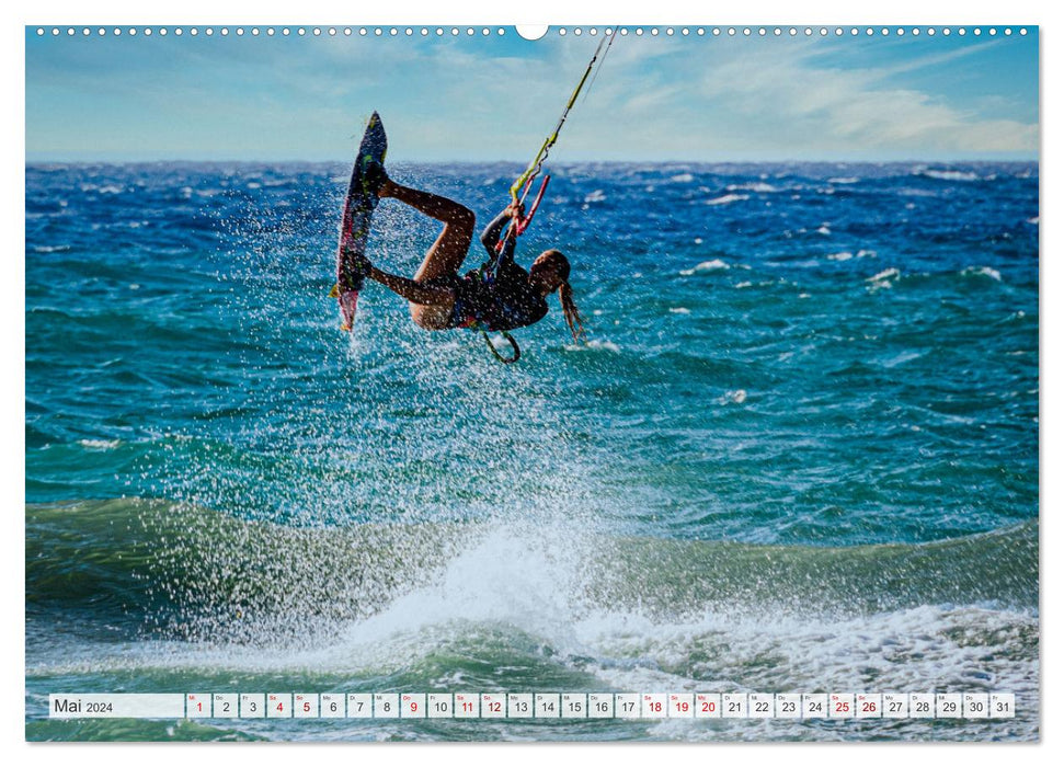 Faszination Kitesurfen (CALVENDO Premium Wandkalender 2024)