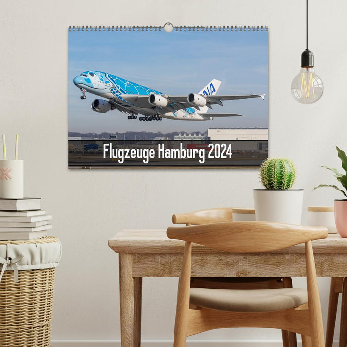 Flugzeuge Hamburg 2024 (CALVENDO Wandkalender 2024)